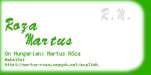 roza martus business card